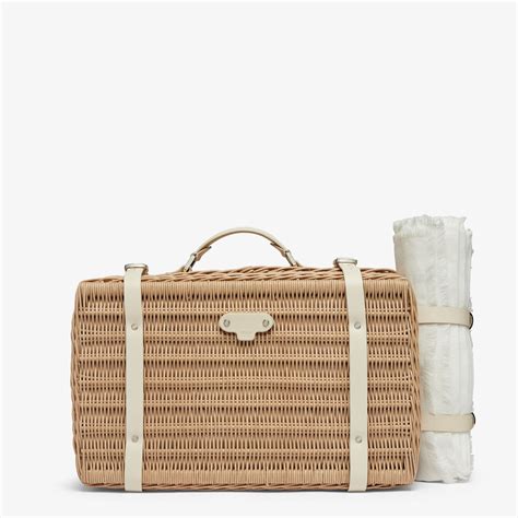 fendi picnic basket|Natural wicker picnic basket .